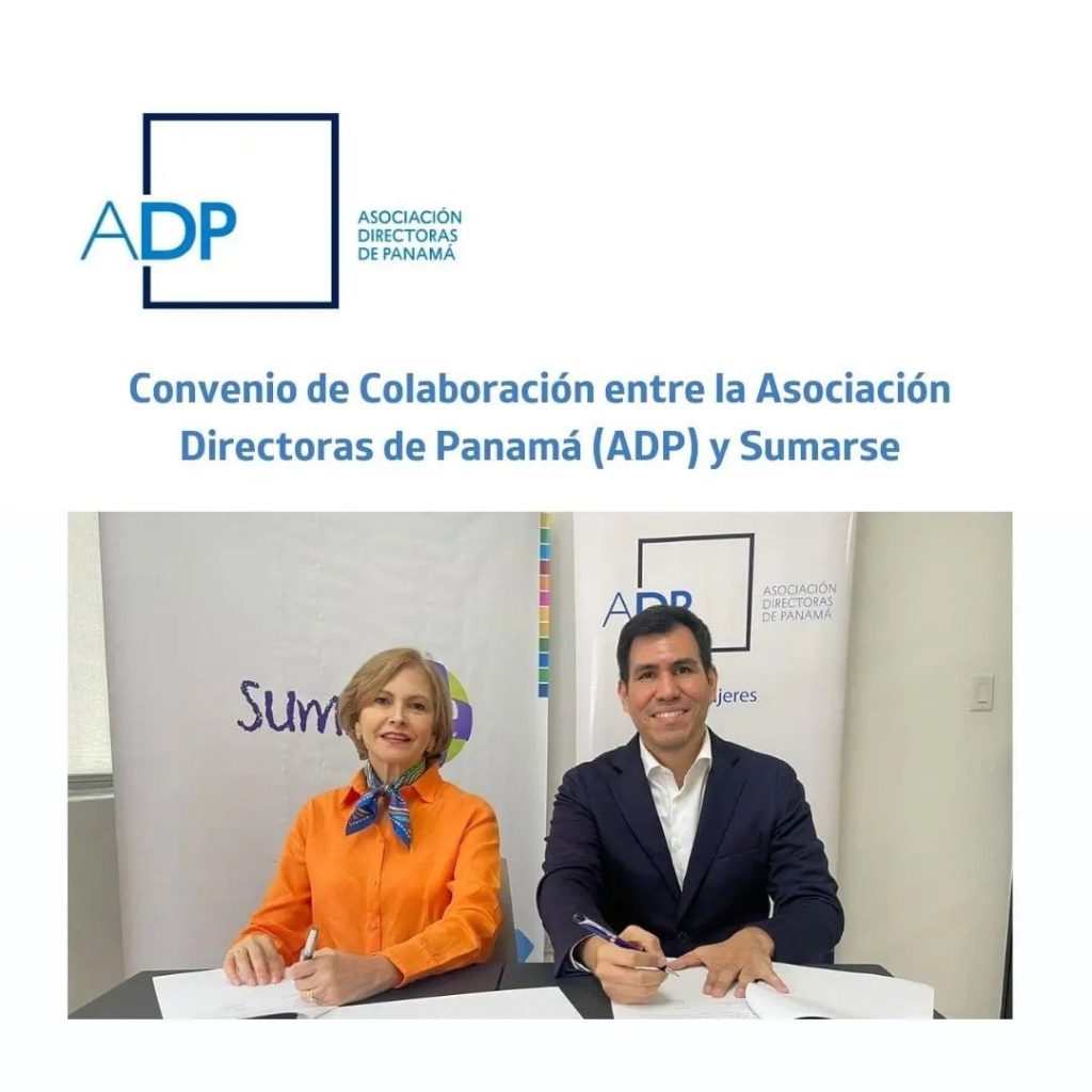 Firma de convenio entre la Asociación Directora de Panamá (ADP) y Sumarse.
