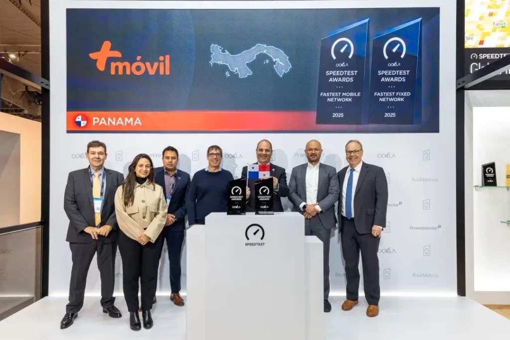 +Móvil es reconocida por tercer año consecutivo como la red móvil y fija más rápida y estable de Panamá
